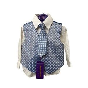 Morgan’s Best By James Morgan Infant Boy's Dress Shirt Blue 4 Piece 24 Months